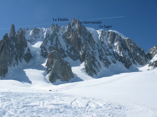 Mont Blanc du Tacul and its couloirs: Le Diable, Le Gervasutti, Le Jager